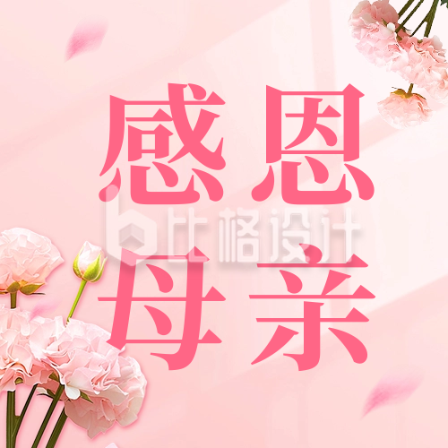 母亲节祝福粉色康乃馨公众号次图