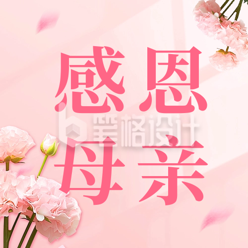 母亲节祝福粉色康乃馨公众号次图