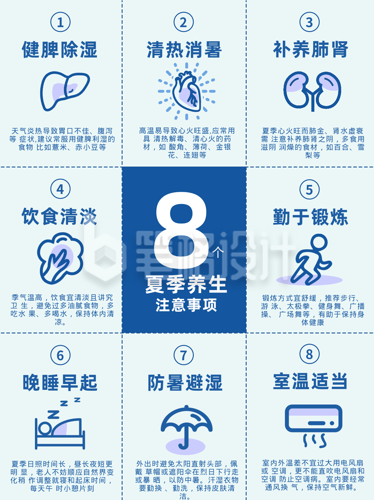 夏季养生9宫格图小红书封面 夏季养生9宫格图小红书封面