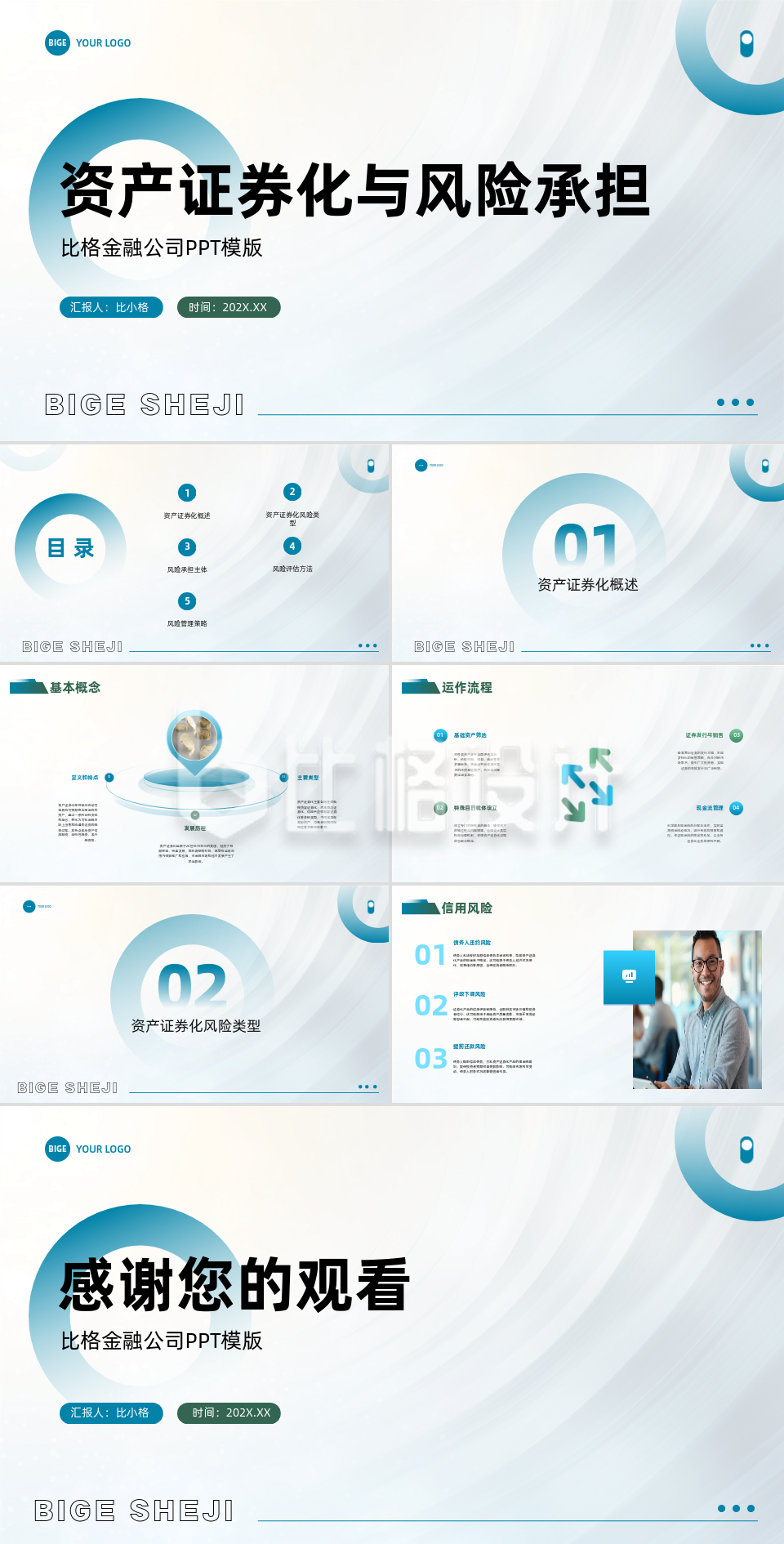 简约商务公司资产证券化与风险承担PPT