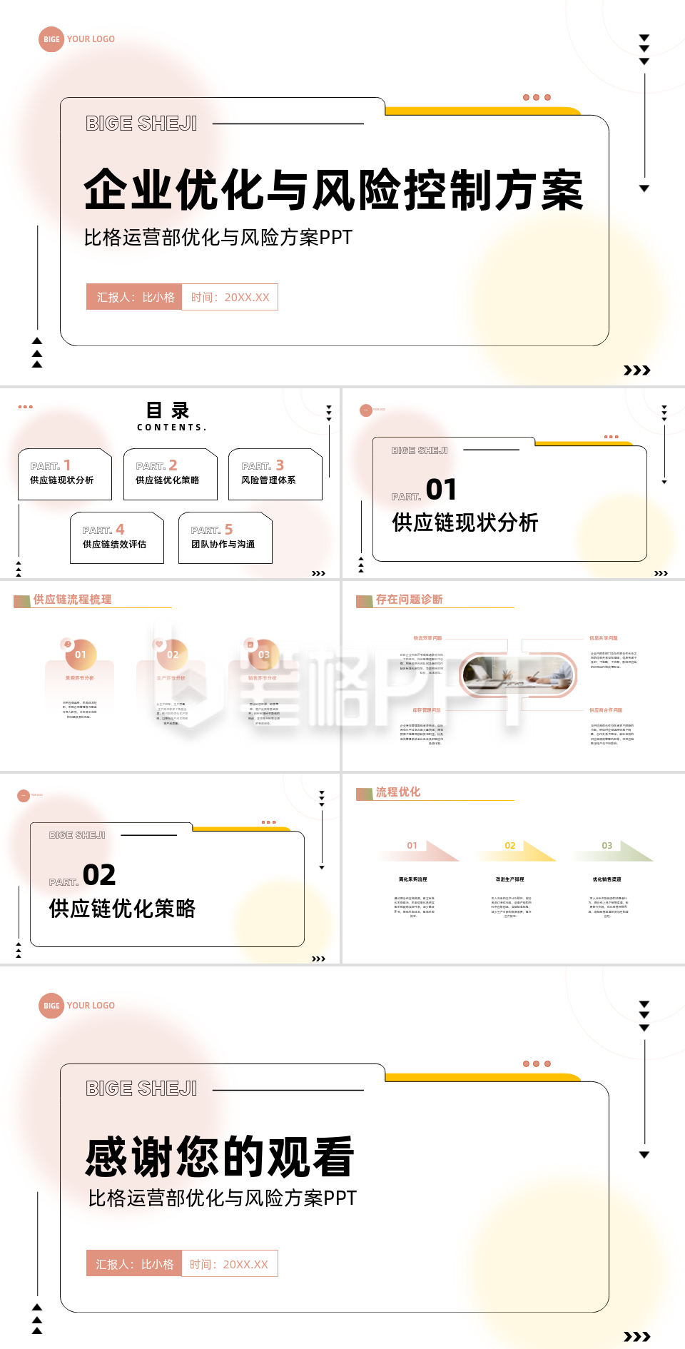 简约职场企业运营部优化与风险控制方案PPT 简约职场企业运营部优化与风险控制方案PPT