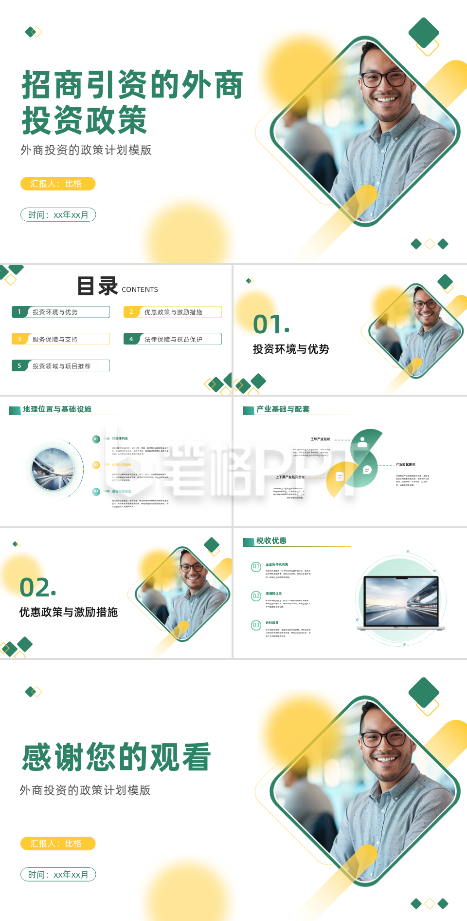 简约实景招商引资的外商投资政策PPT 简约实景招商引资的外商投资政策PPT