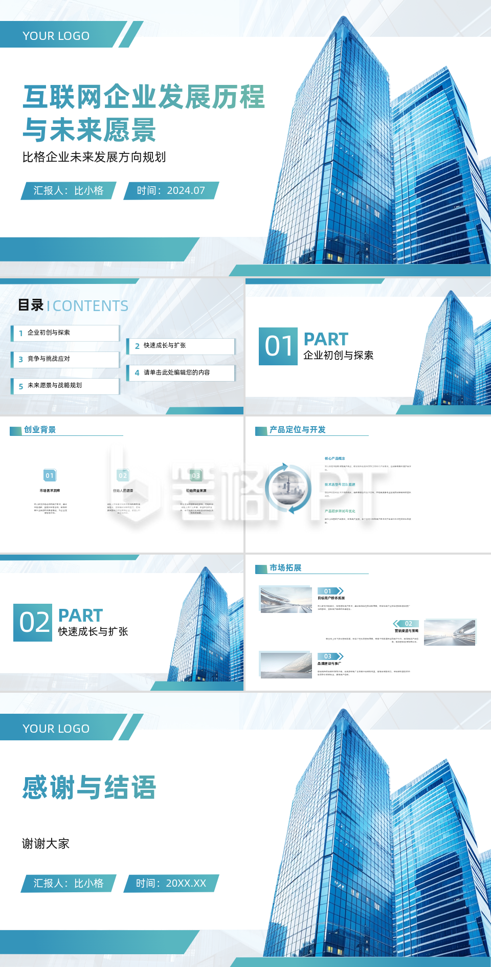 商务实景互联网企业发展历程与未来愿景PPT