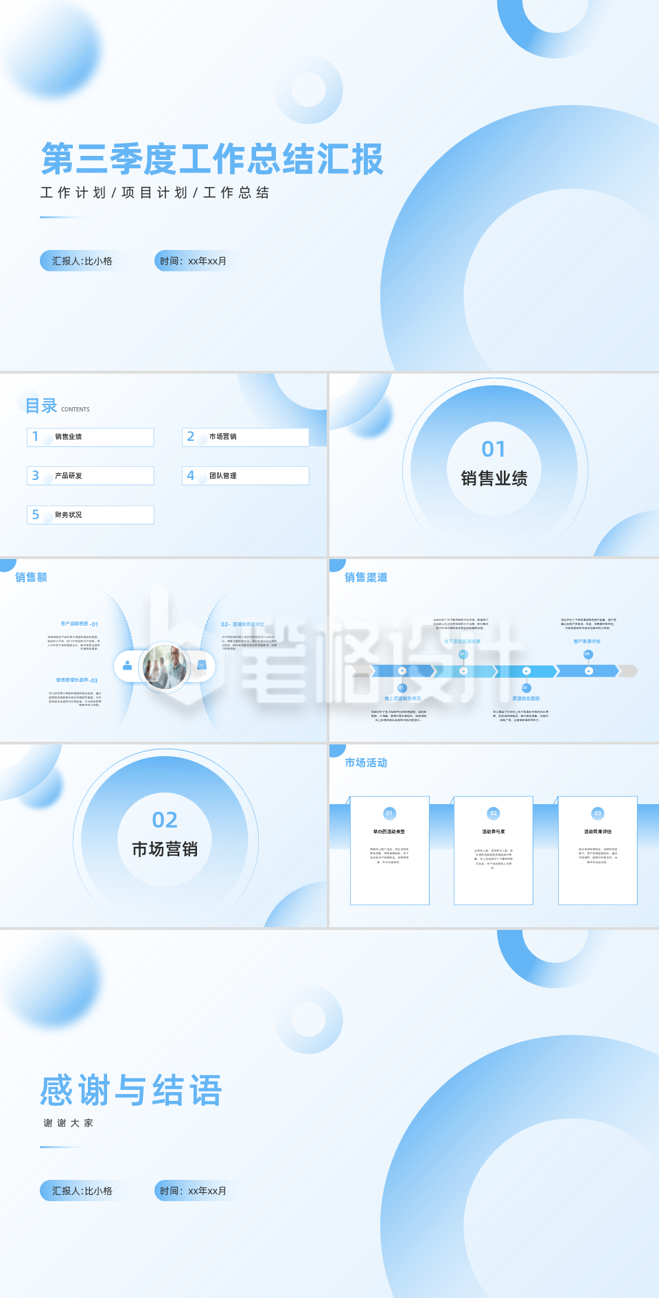 第三季度工作总结汇报PPT