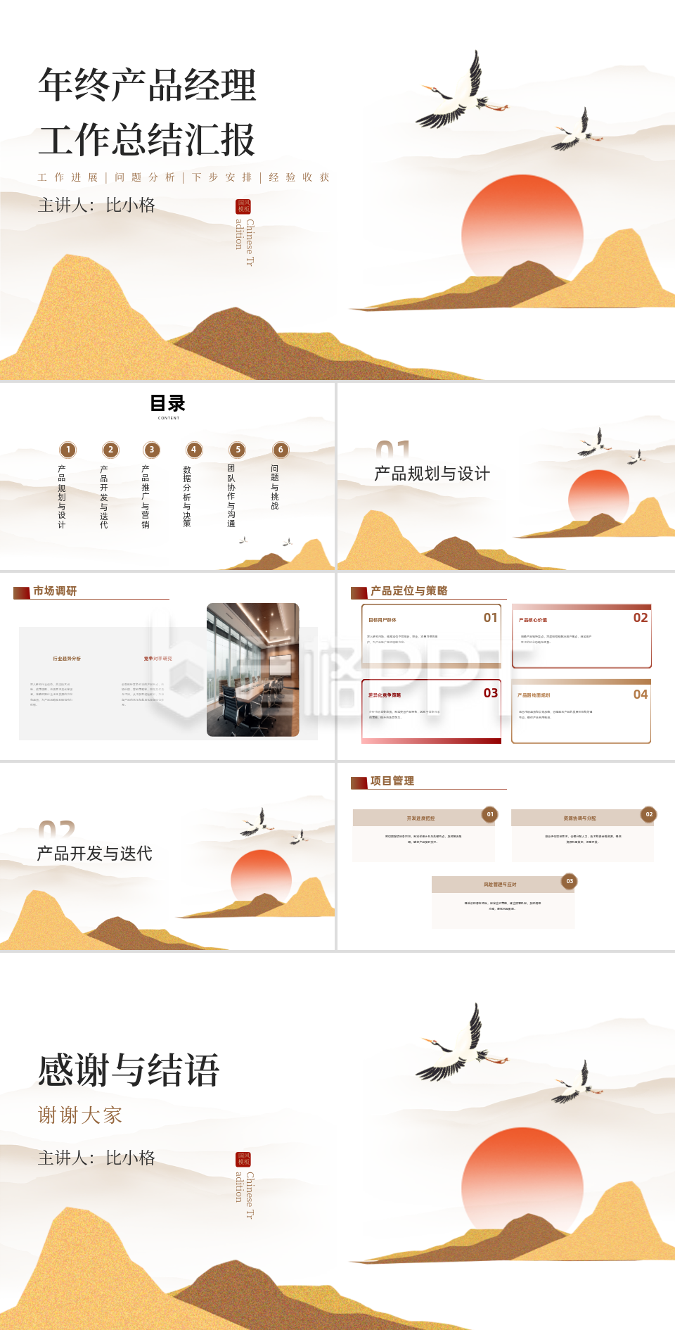 年终产品经理工作总结汇报PPT