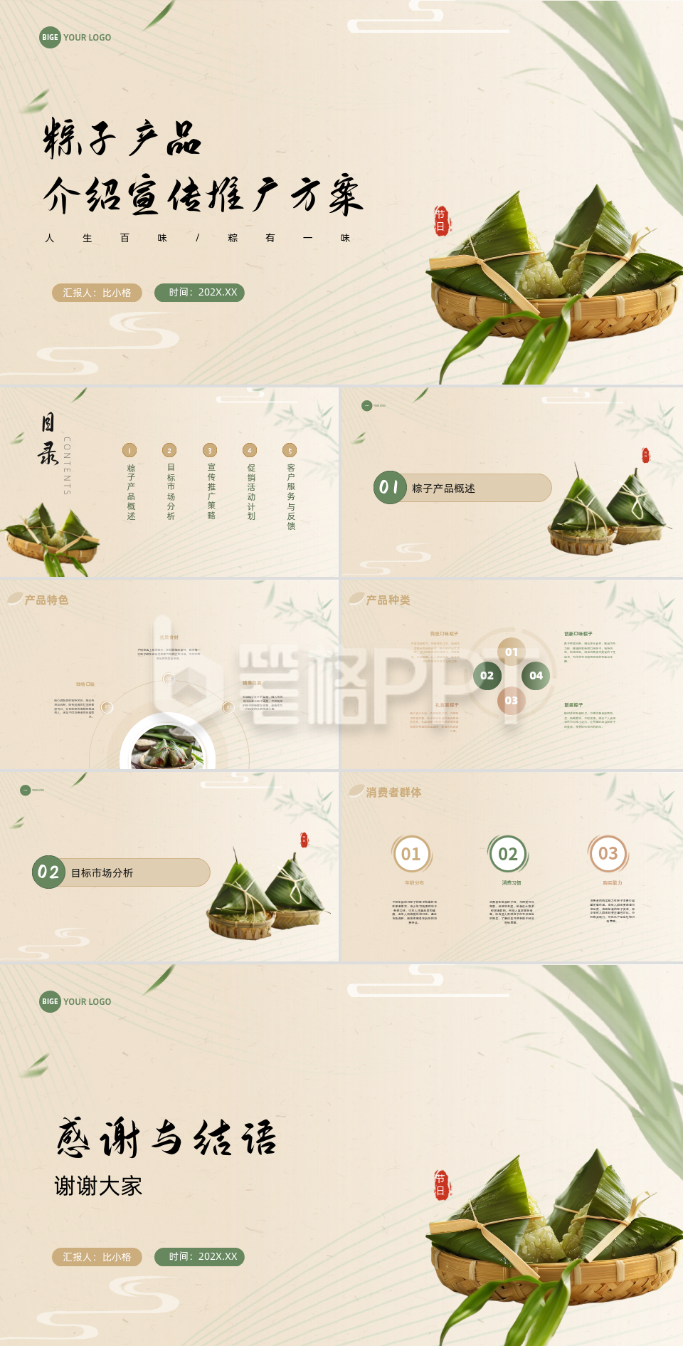 端午节粽子新品宣传PPT 端午节粽子新品宣传PPT