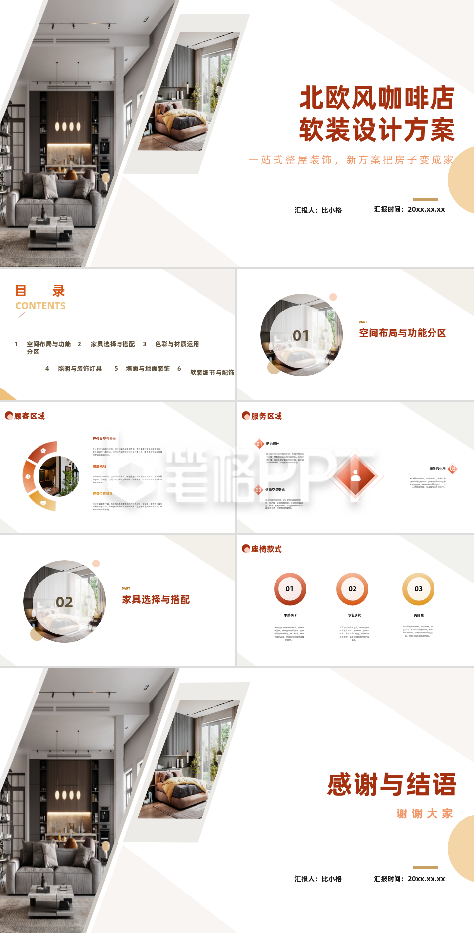 文艺北欧风咖啡店软装设计方案PPT 文艺北欧风咖啡店软装设计方案PPT