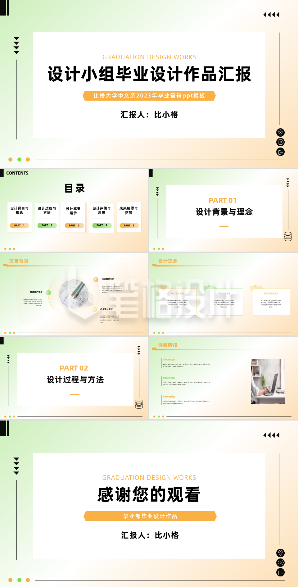 毕业设计答辩作品汇报PPT