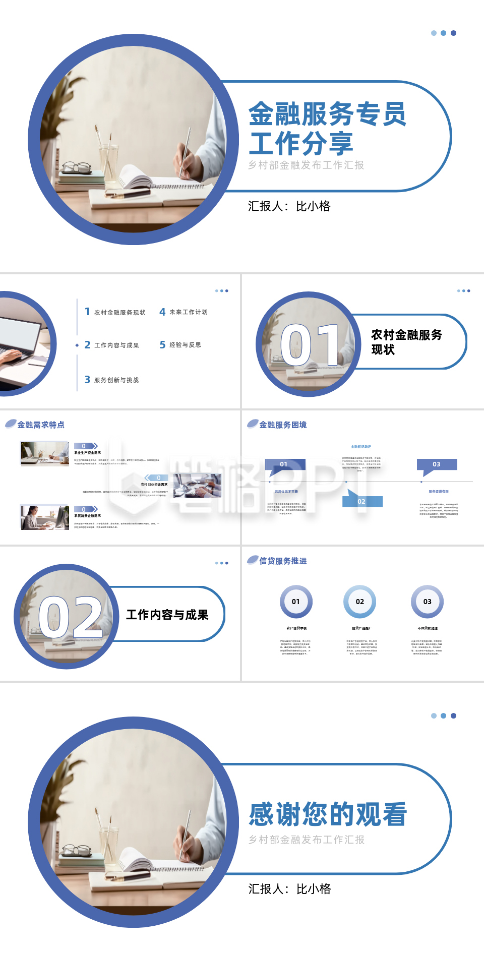 金融理财服务专员工作汇报分享PPT