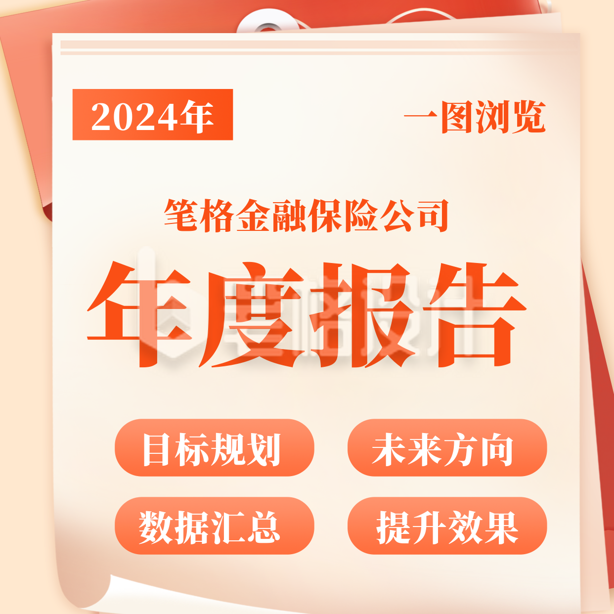 年终金融工作总结方形海报 年终金融工作总结方形海报