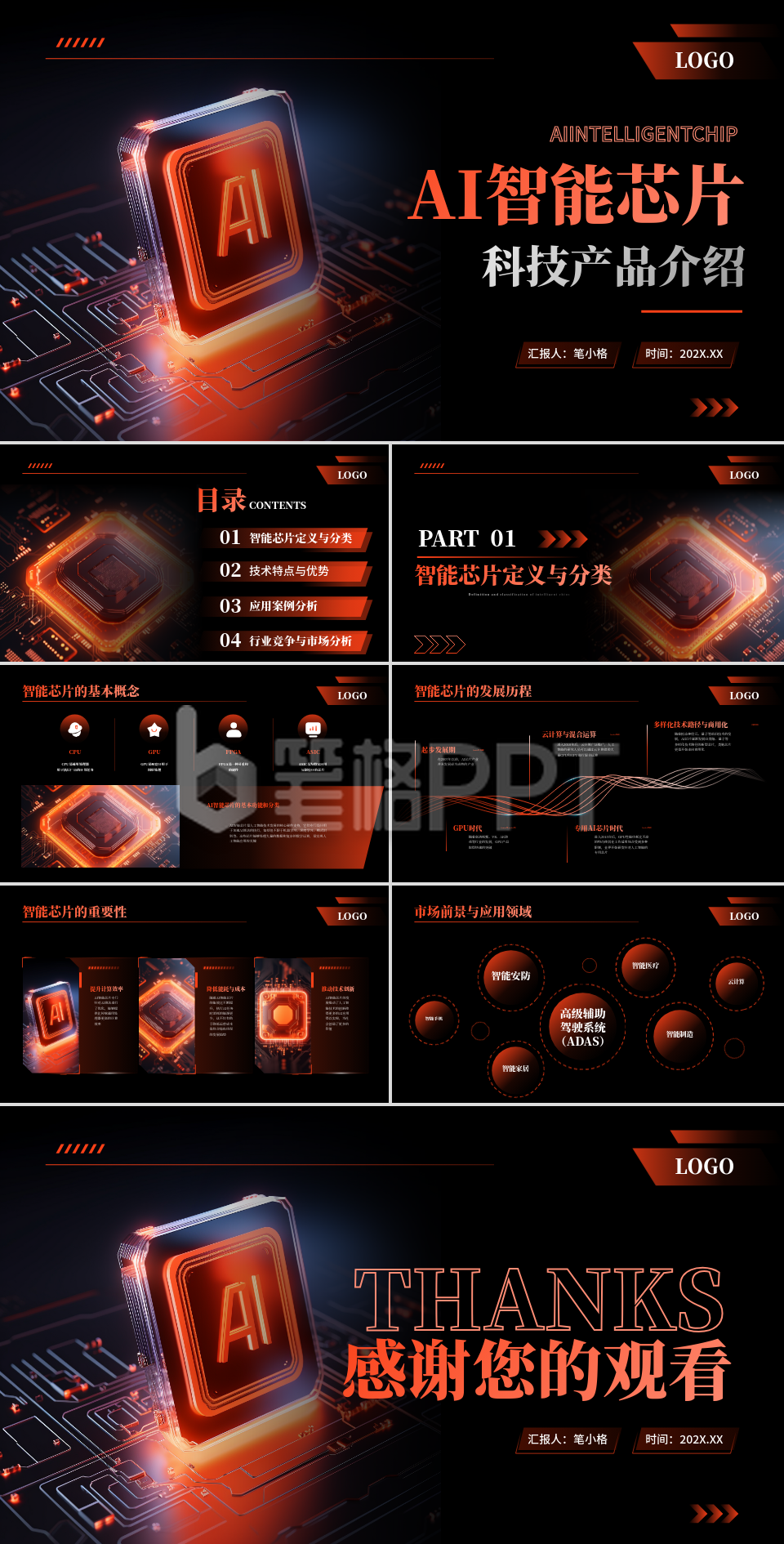 深色撞色科技风科技产品介绍PPT