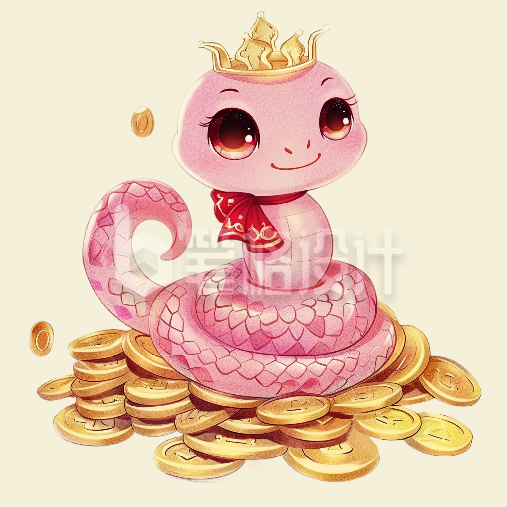 蛇年新年可爱手绘卡通头像 蛇年新年可爱手绘卡通头像
