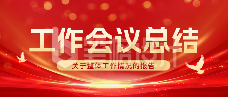 政务工作会议总结报告简约鸽子封面首图 政务工作会议总结报告简约鸽子封面首图