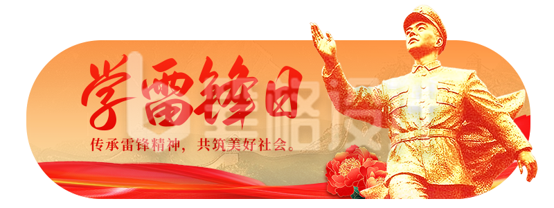 学雷锋纪念日宣传胶囊banner