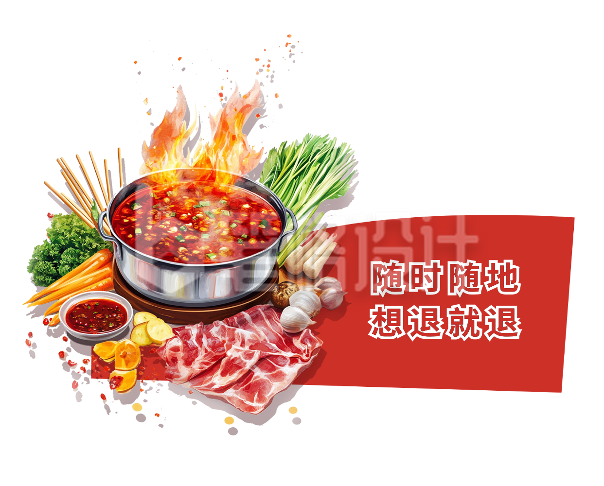 火锅餐饮宣传活动胶囊Banner