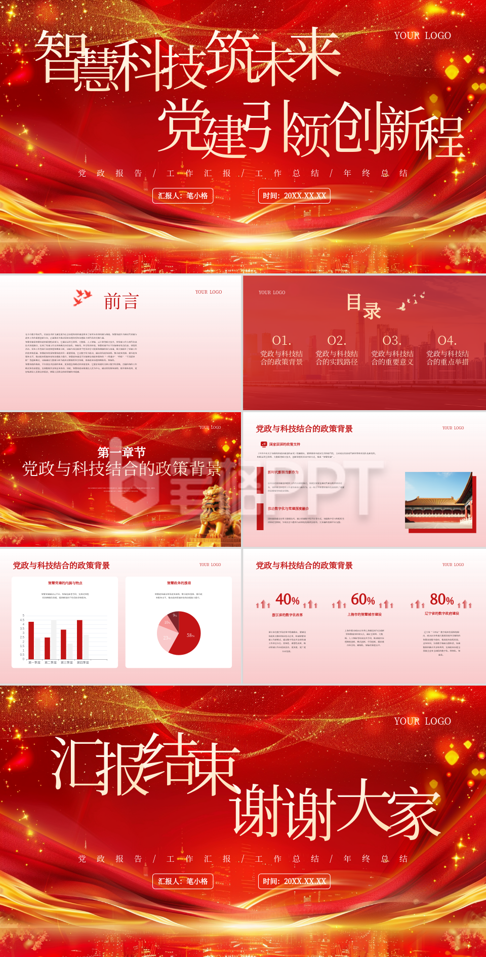 红色党政风智慧科技党建引领创新程PPT 红色党政风智慧科技党建引领创新程PPT