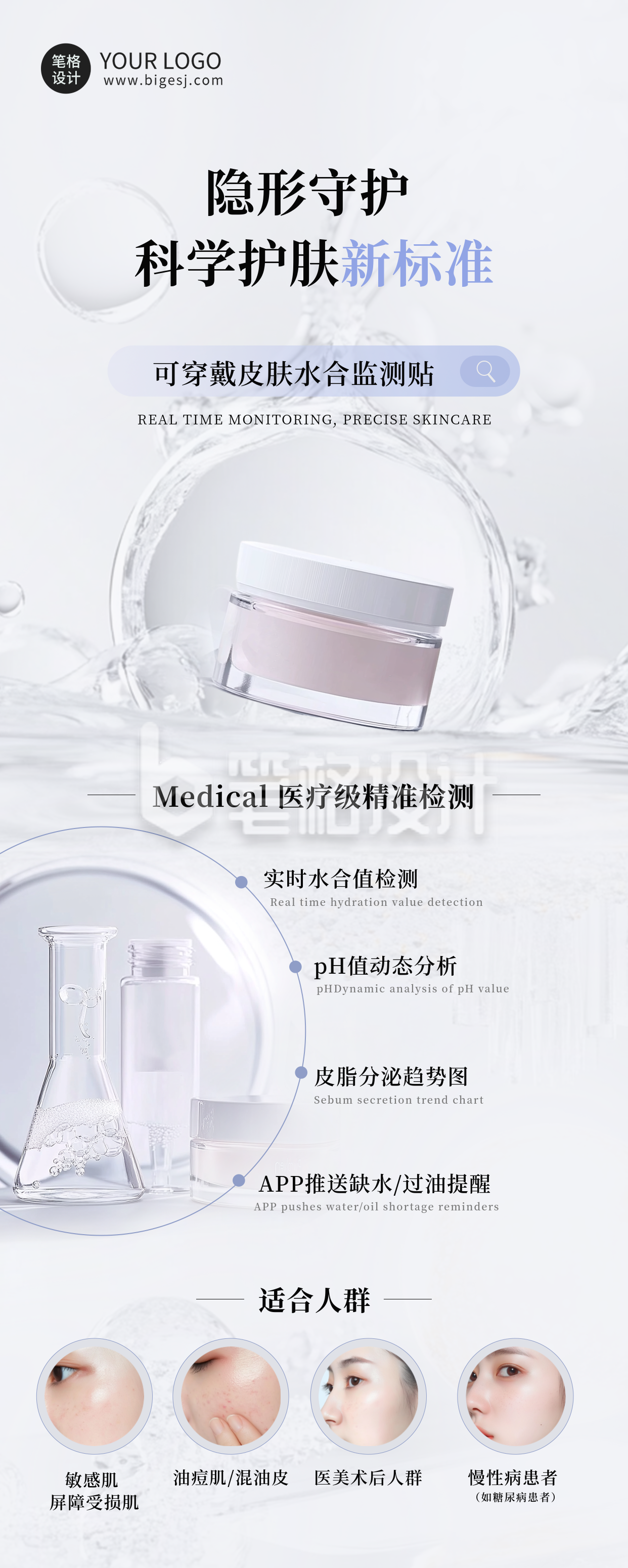 医美科技产品介绍长图海报