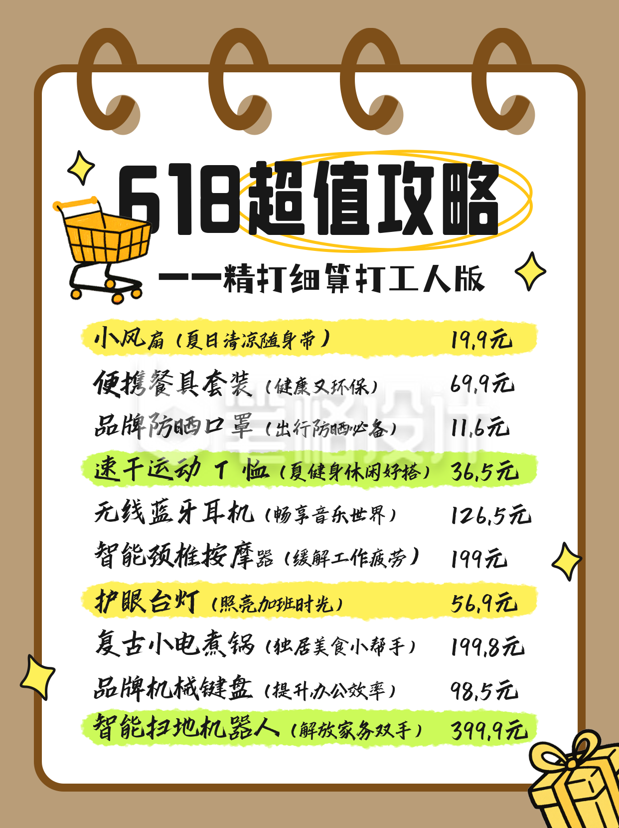 618购物攻略小红书封面 618购物攻略小红书封面