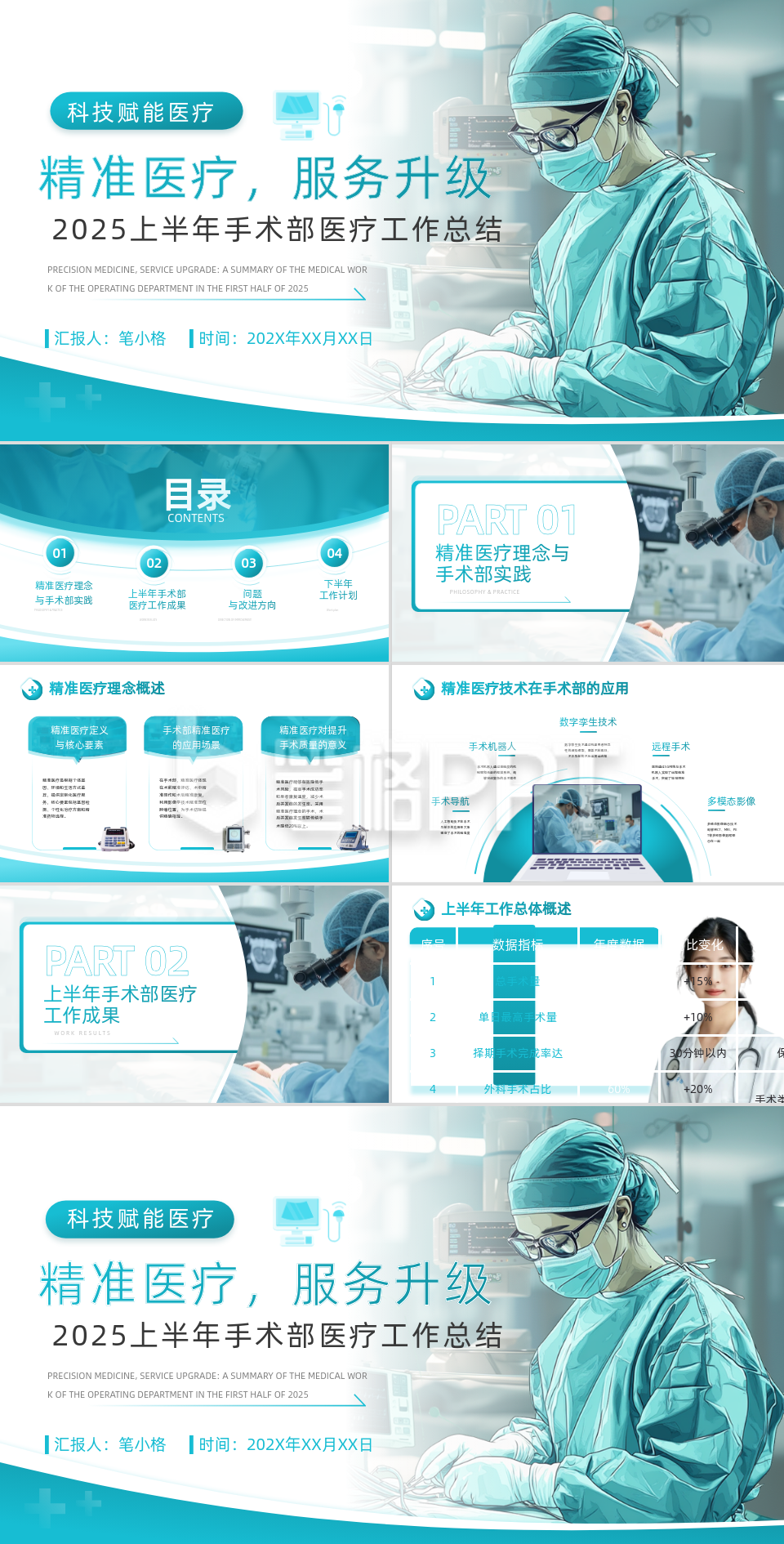 蓝色商务风行业精准医疗年中总结PPT 蓝色商务风行业精准医疗年中总结PPT