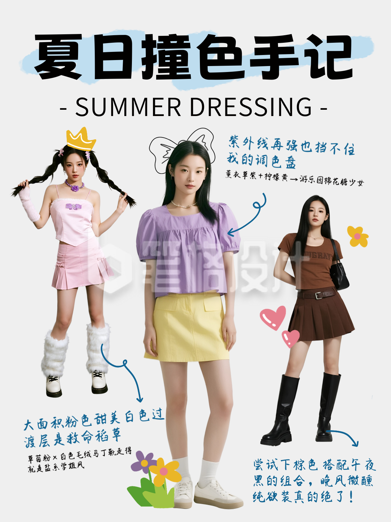夏季穿搭指南宣传促销小红书封面 夏季穿搭指南宣传促销小红书封面