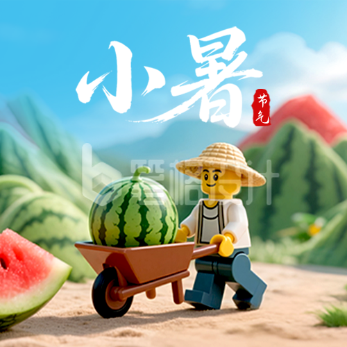 小暑西瓜节气实景封面次图