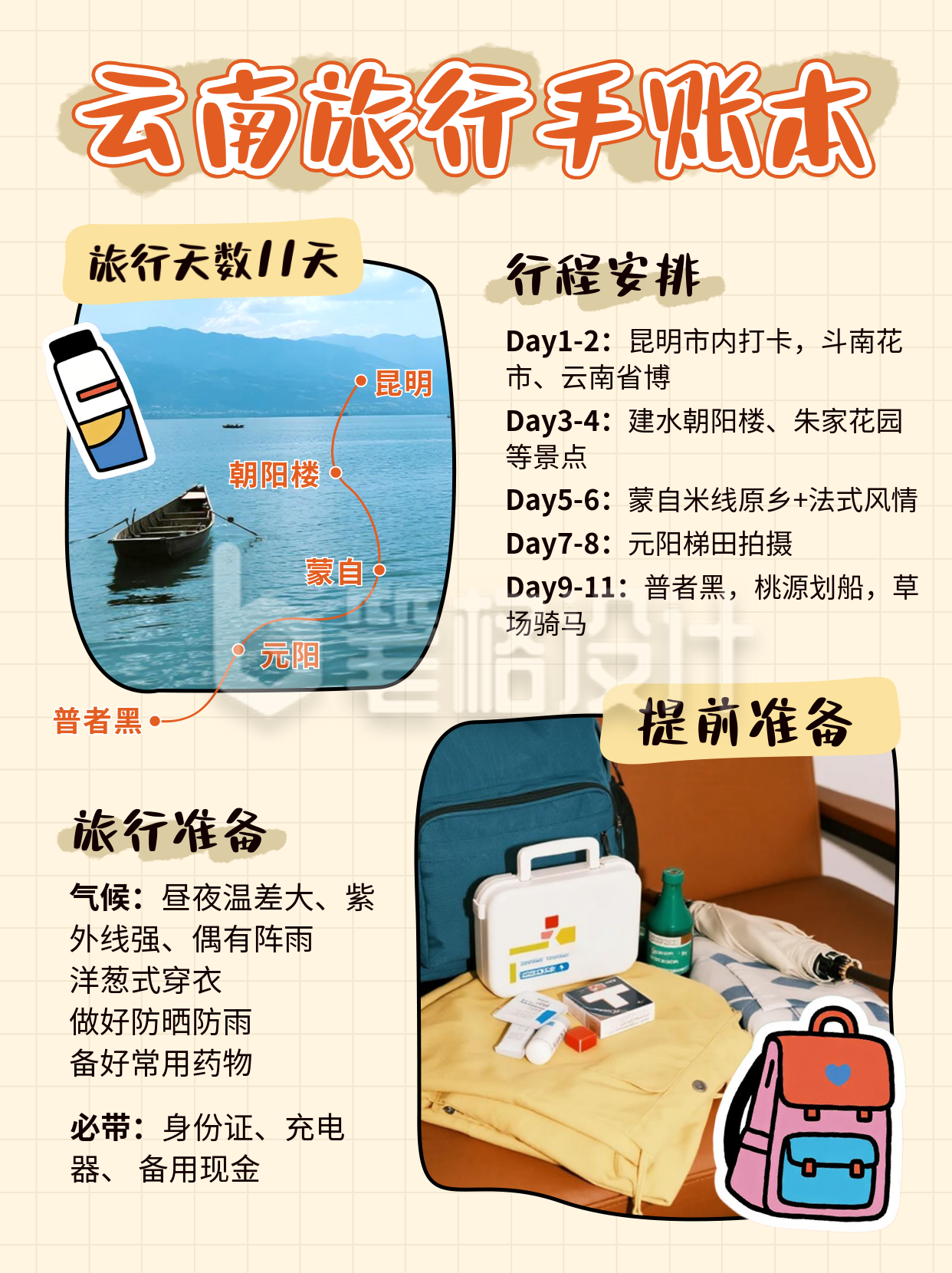 旅游出行手账本攻略指南宣传小红书封面 旅游出行手账本攻略指南宣传小红书封面