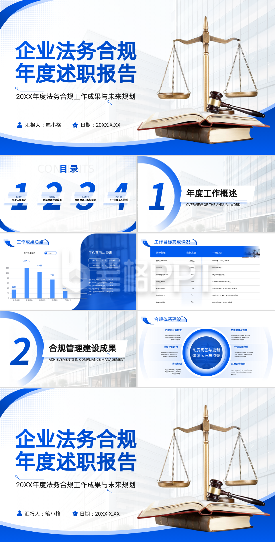 蓝色商务风企业法务合规年度述职报告PPT 蓝色商务风企业法务合规年度述职报告PPT