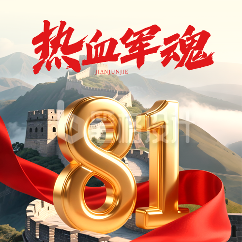 八一建军节实景长城封面次图