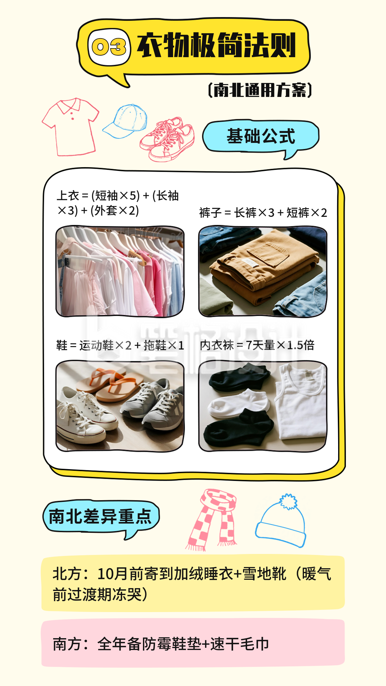 开学衣服整理竖版配图