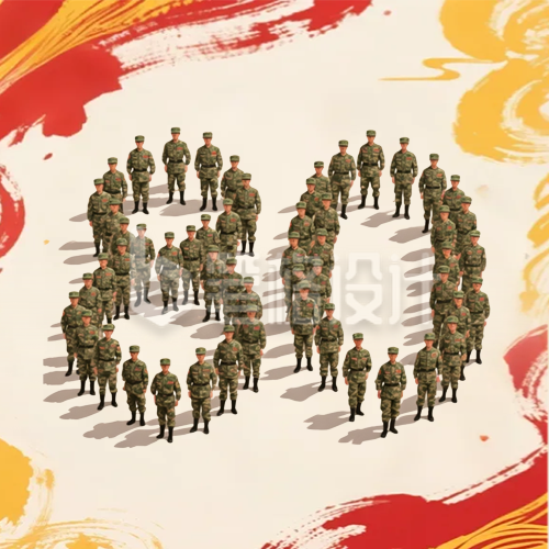 插画抗战胜利80周年公众号次图