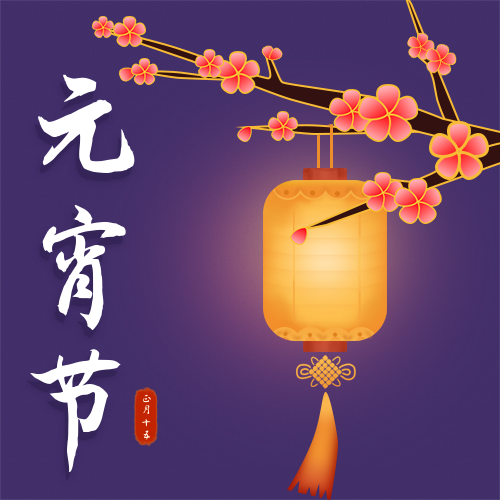 浪漫,中国传统节日,元宵节,高端,祝福,梅花,喜庆,灯笼等多个素材元素