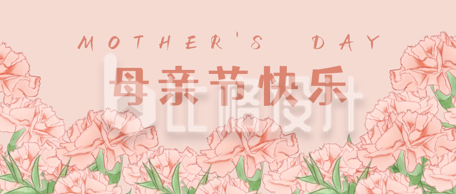 母亲节祝福康乃馨花卉公众号首图