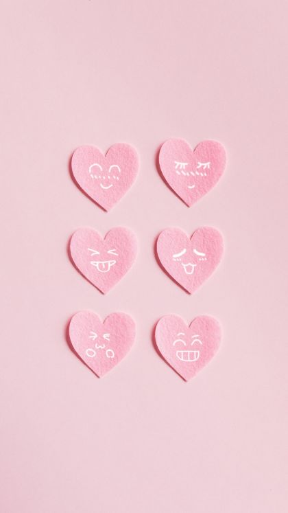简约粉色可爱浪漫爱心小清新手机壁纸