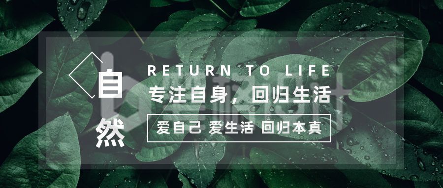 绿色植物清新实景读物生活公众号首图