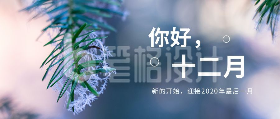 实景你好十二月早安问候公众号首图