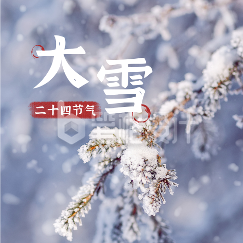 实景冬季二十四节气大雪公众号次图