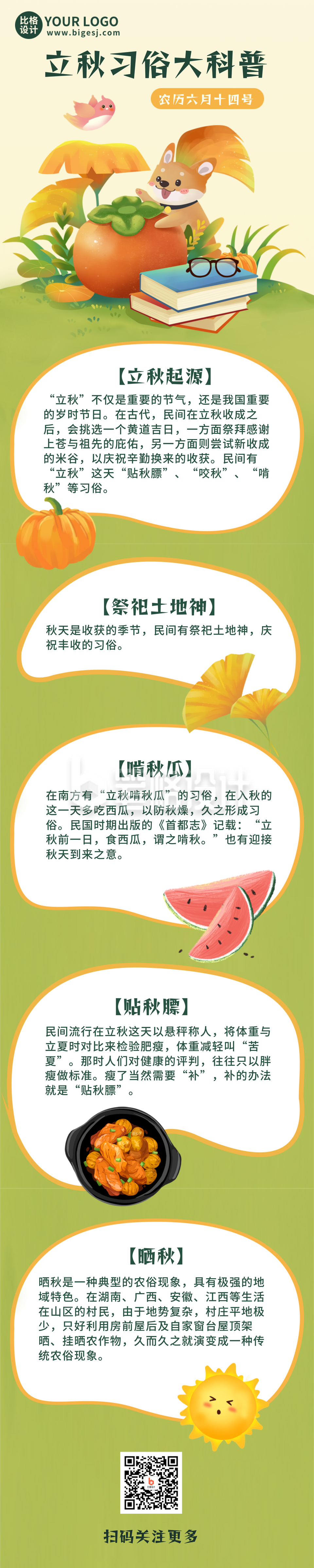 立秋趣味习俗科普条漫 立秋趣味习俗科普条漫