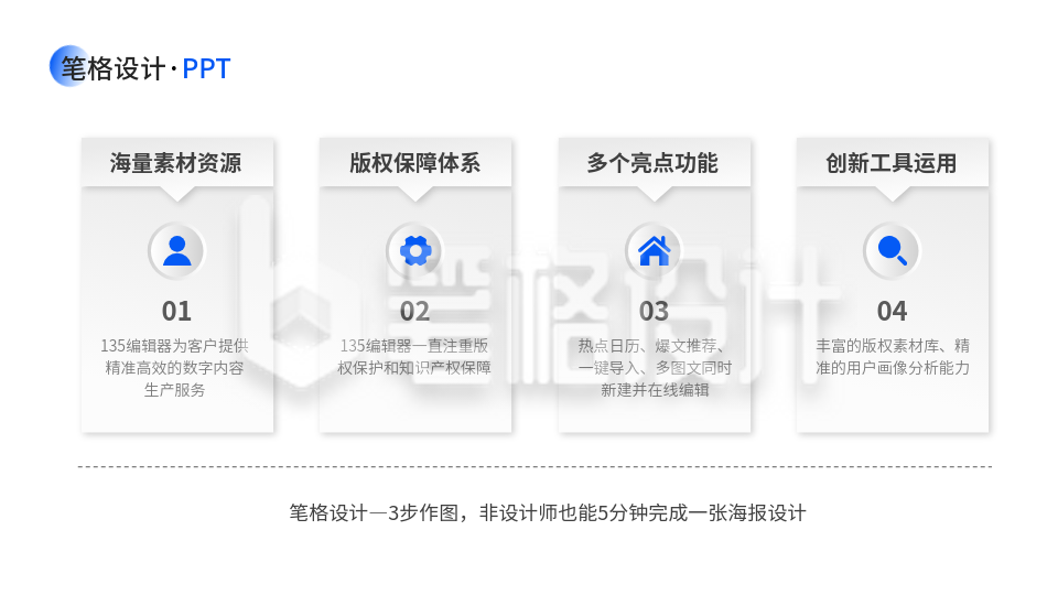 并列四项PPT单页 并列四项PPT单页