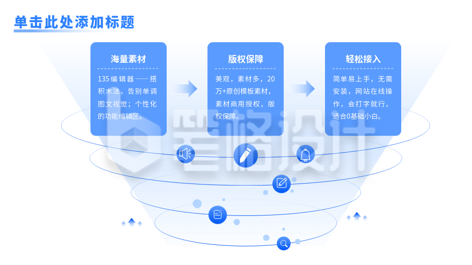 蓝色逻辑分析图PPT单页 蓝色逻辑分析图PPT单页