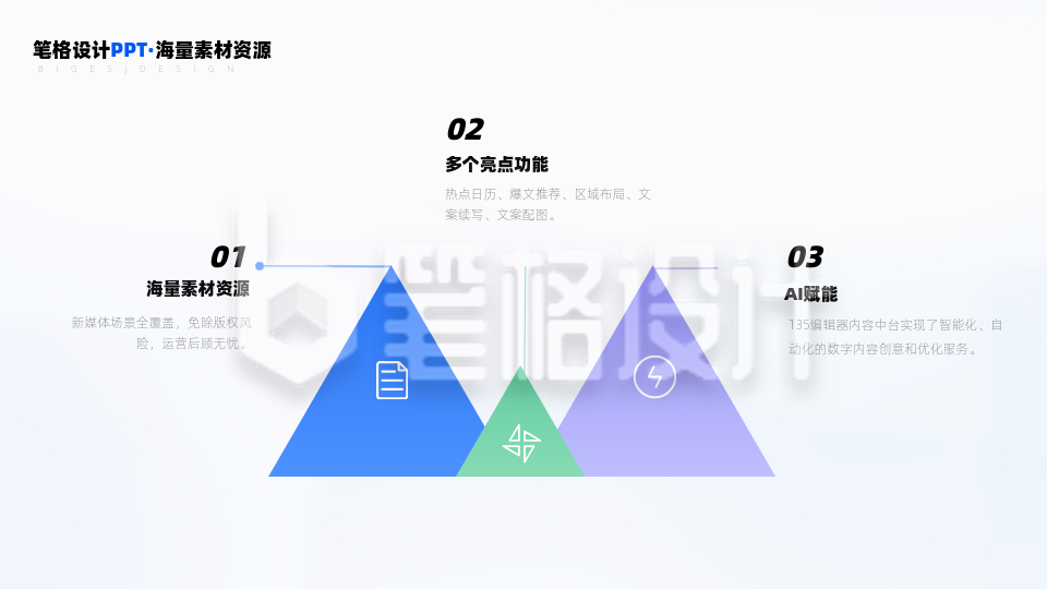 三角形层级关系三项关系PPT单页 三角形层级关系三项关系PPT单页