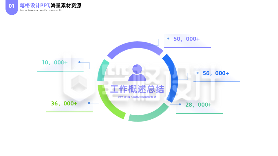 简约商务公司工作总结汇报PPT单页