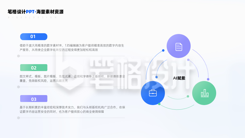三项循环左右并列关系PPT单页 三项循环左右并列关系PPT单页