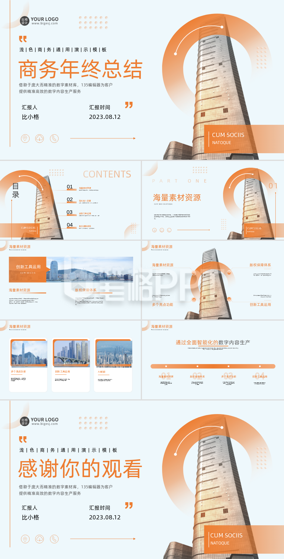 企业商务年终总结PPT 企业商务年终总结PPT