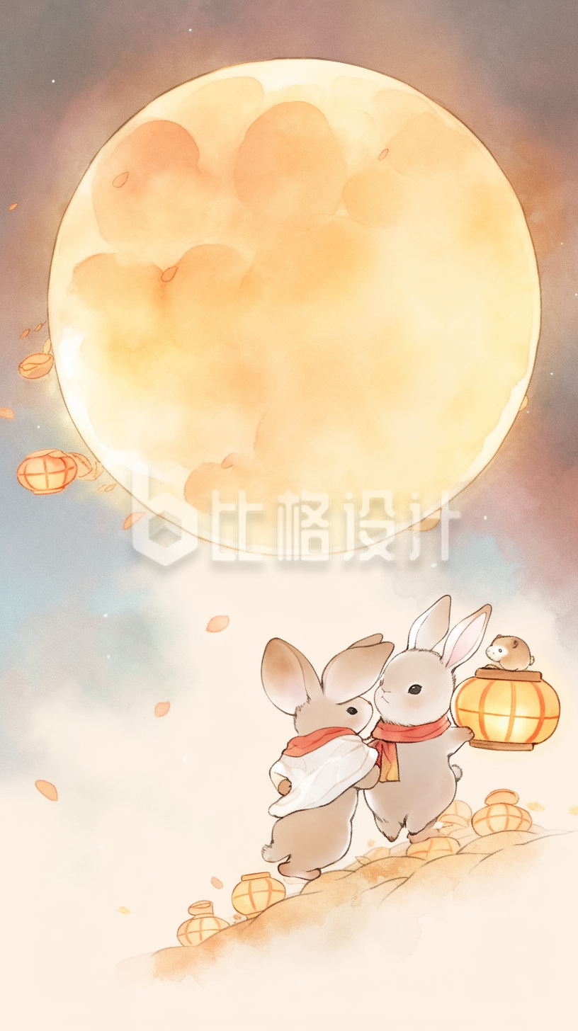 中秋节月兔手机壁纸