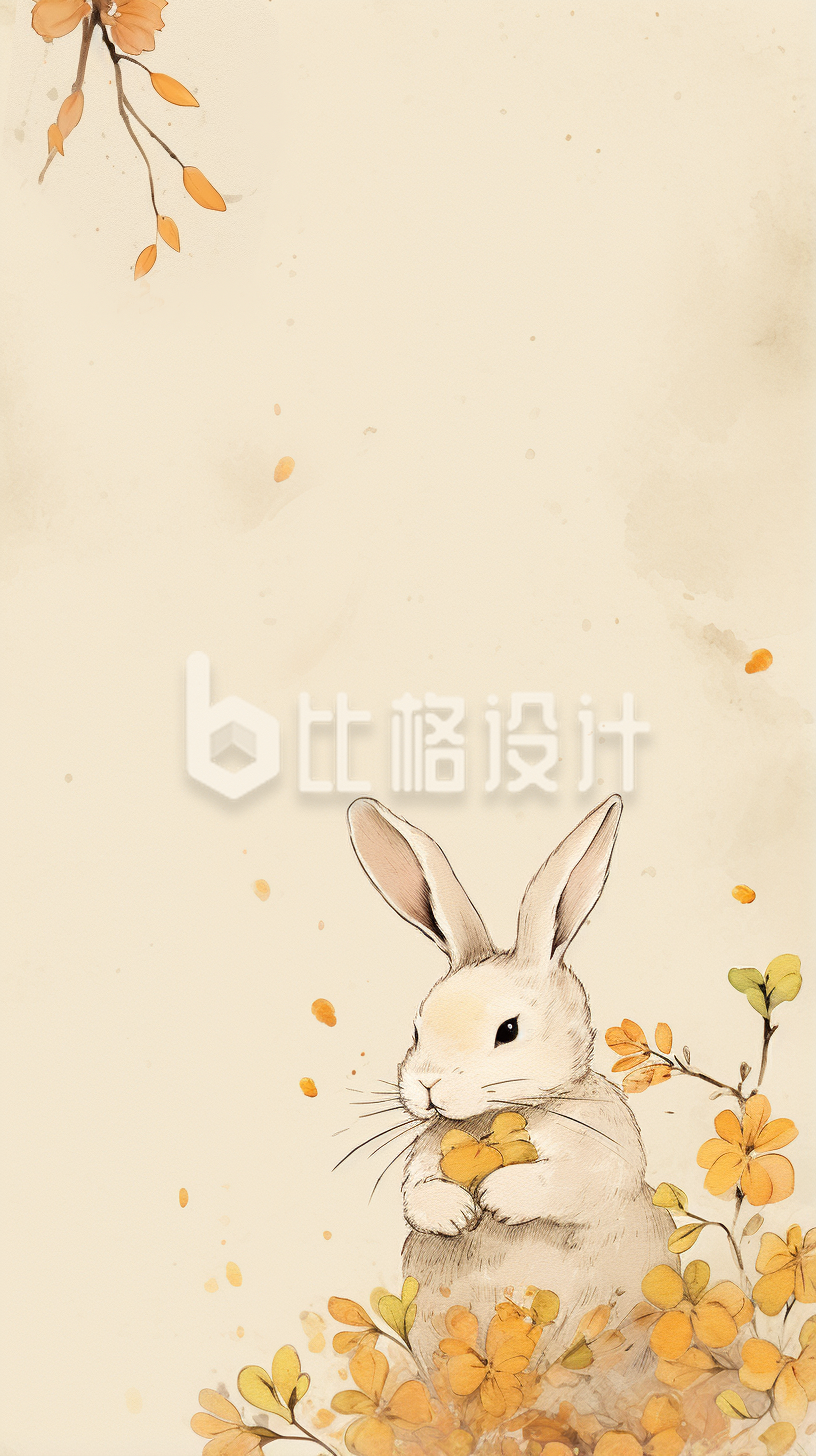 中秋节兔子手机壁纸