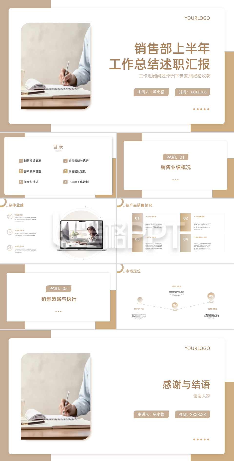 销售部上半年工作总结述职汇报PPT 销售部上半年工作总结述职汇报PPT
