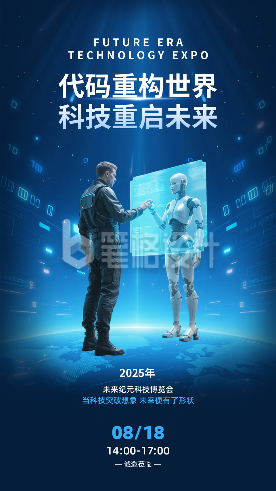 未来科技博览会手机宣传海报 未来科技博览会手机宣传海报