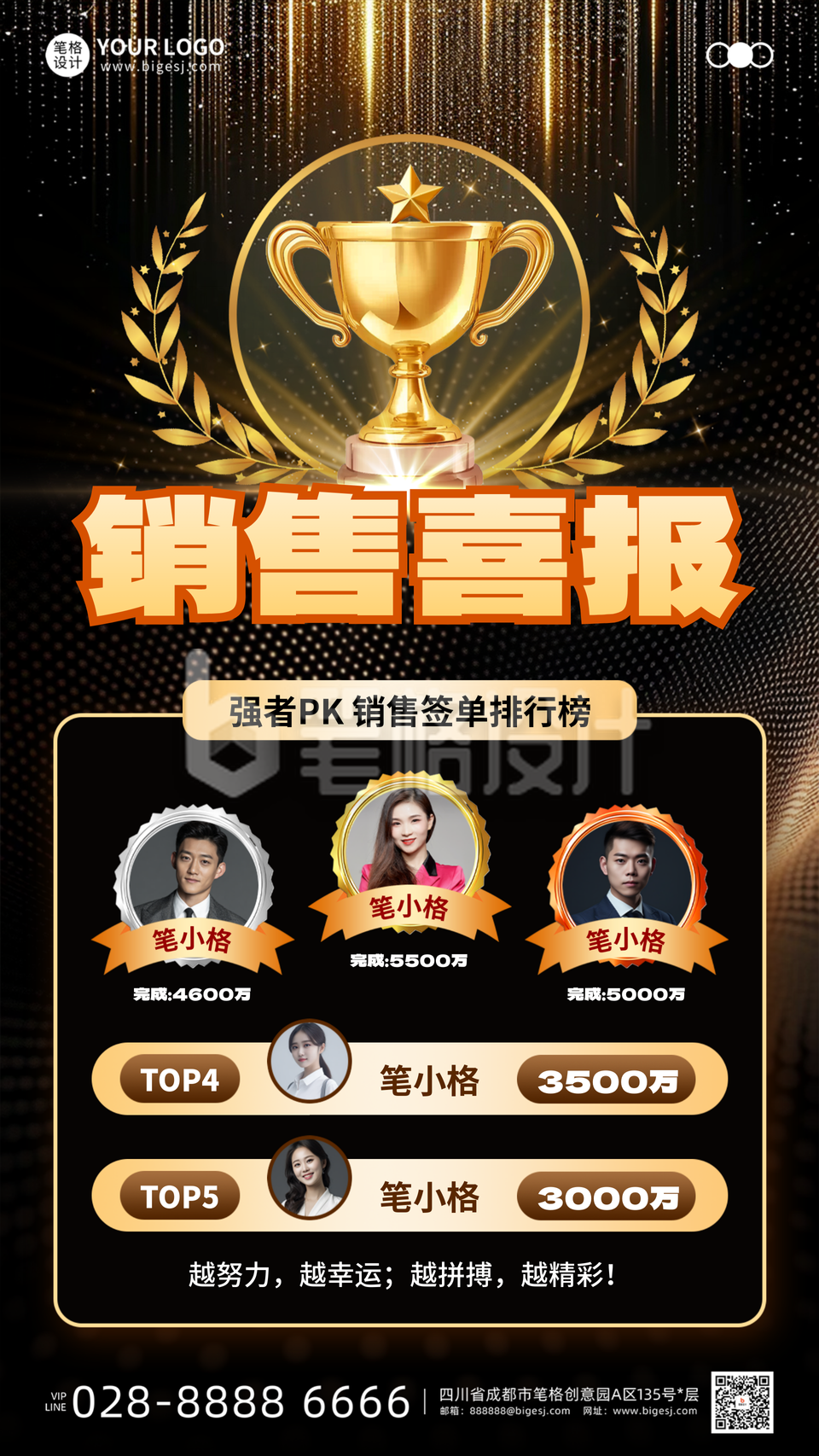 销售喜报排行榜手机宣传海报 销售喜报排行榜手机宣传海报