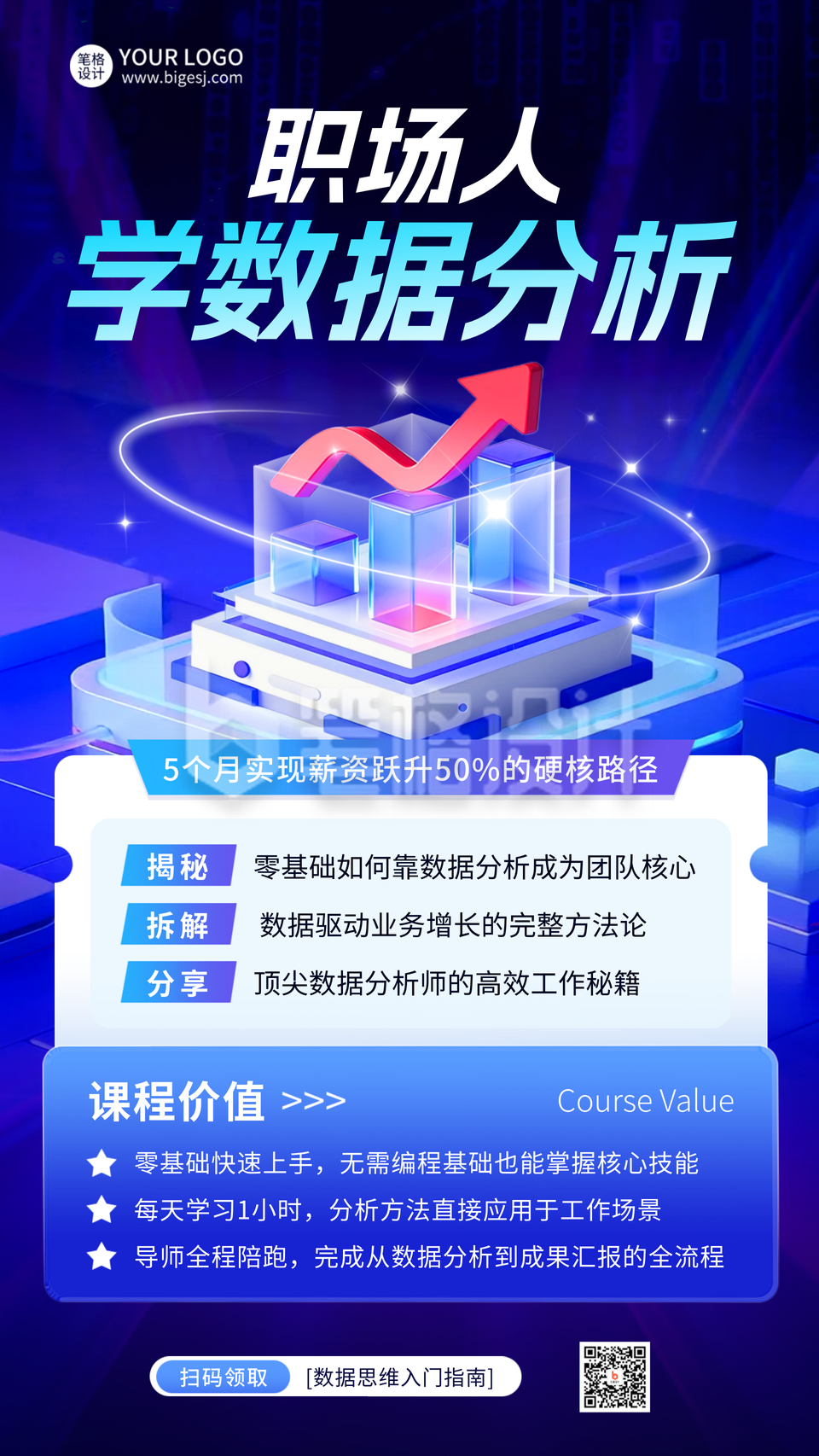 职场技能课程培训宣传海报