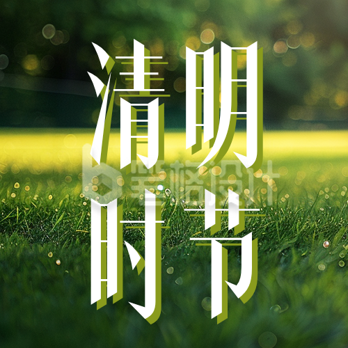 清明节春天ins风简约公众号次图